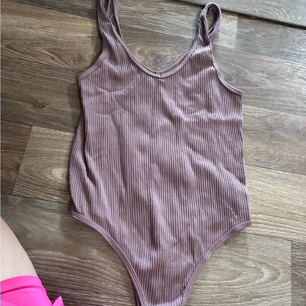 Gypsy & Jade Ribbed One-Piece tank in Mauve
